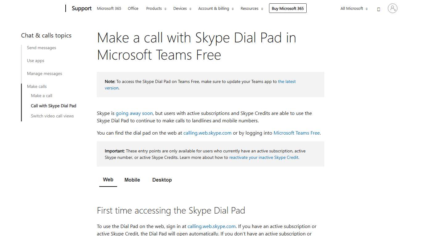 Make a call with Skype Dial Pad in Microsoft Teams Free - Microsoft Support